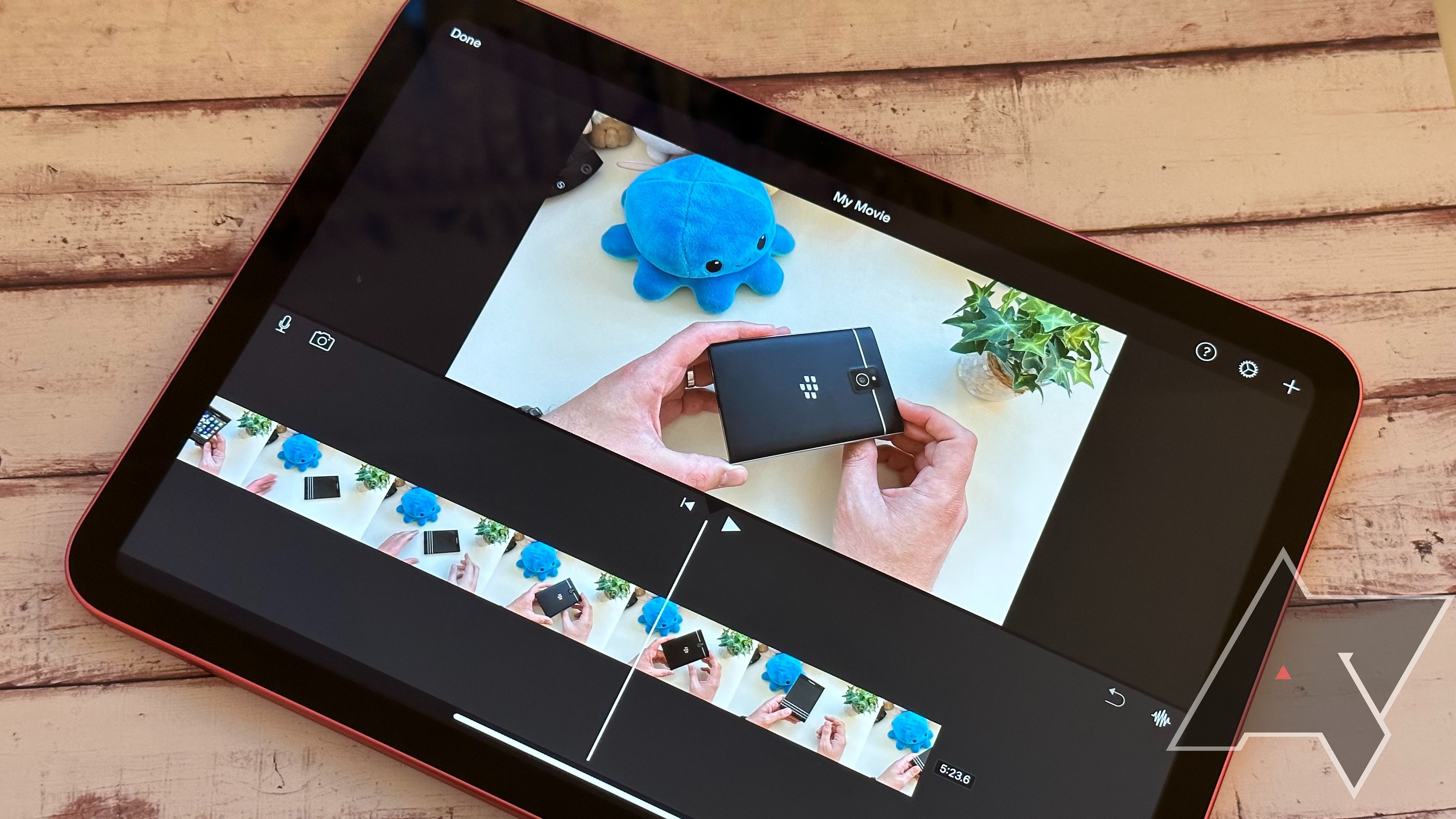 iMovie running on iPad