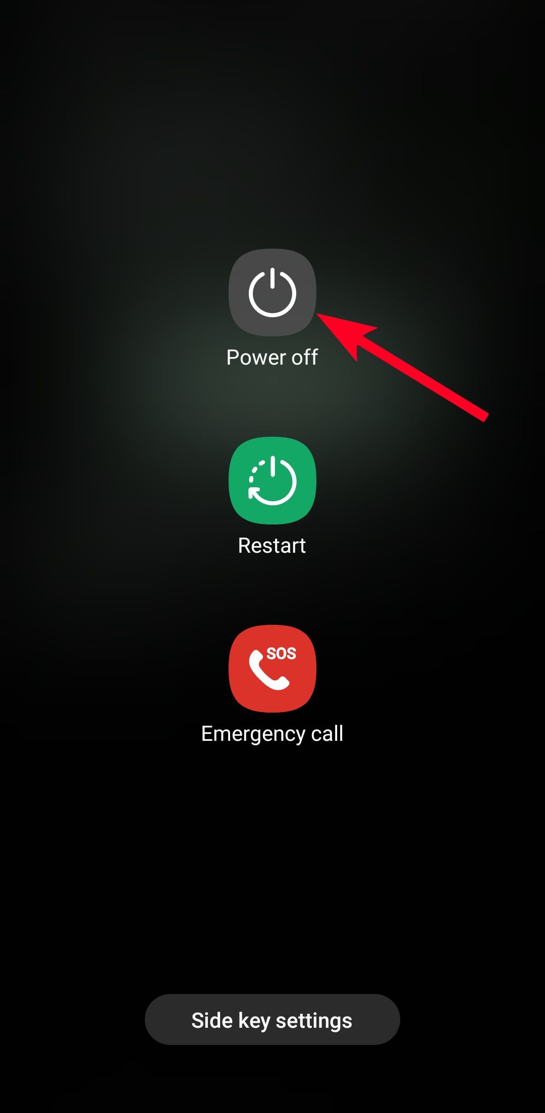 Power options on Android phone