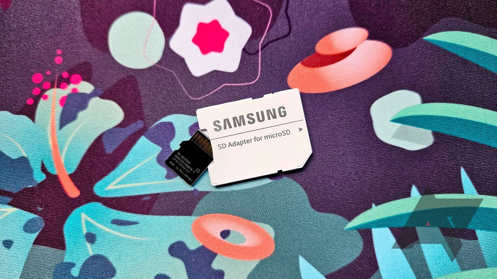 Samsung microSD card with an SD card adapter