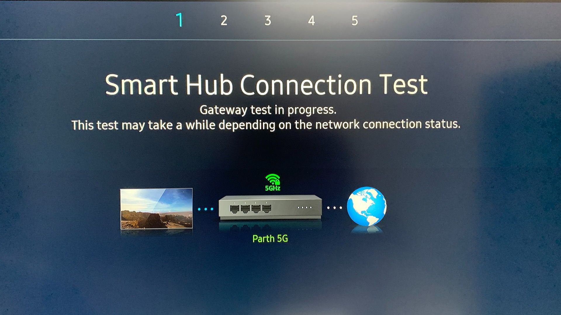 Smart hub connection test in action