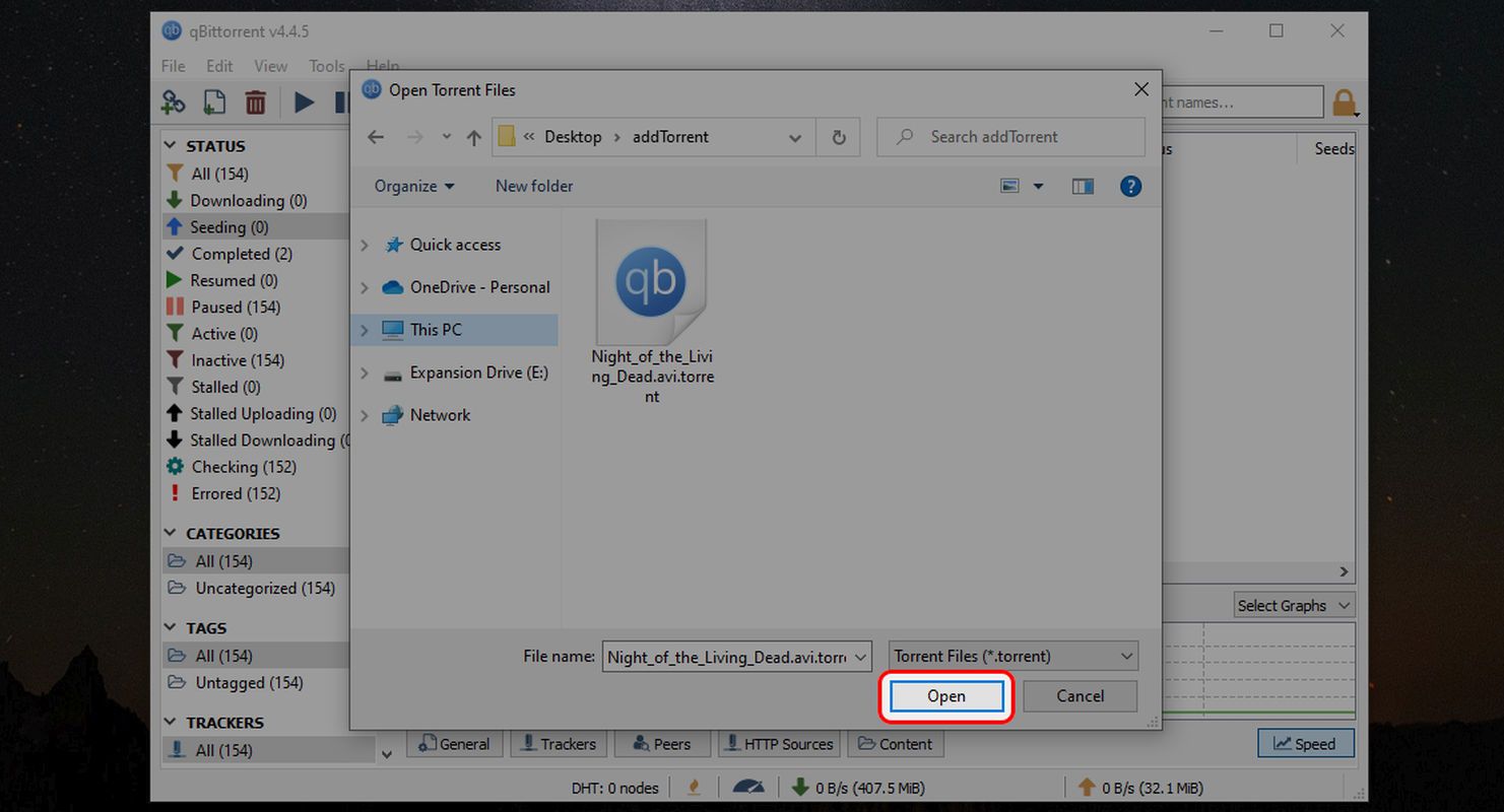 How to open a torrent file