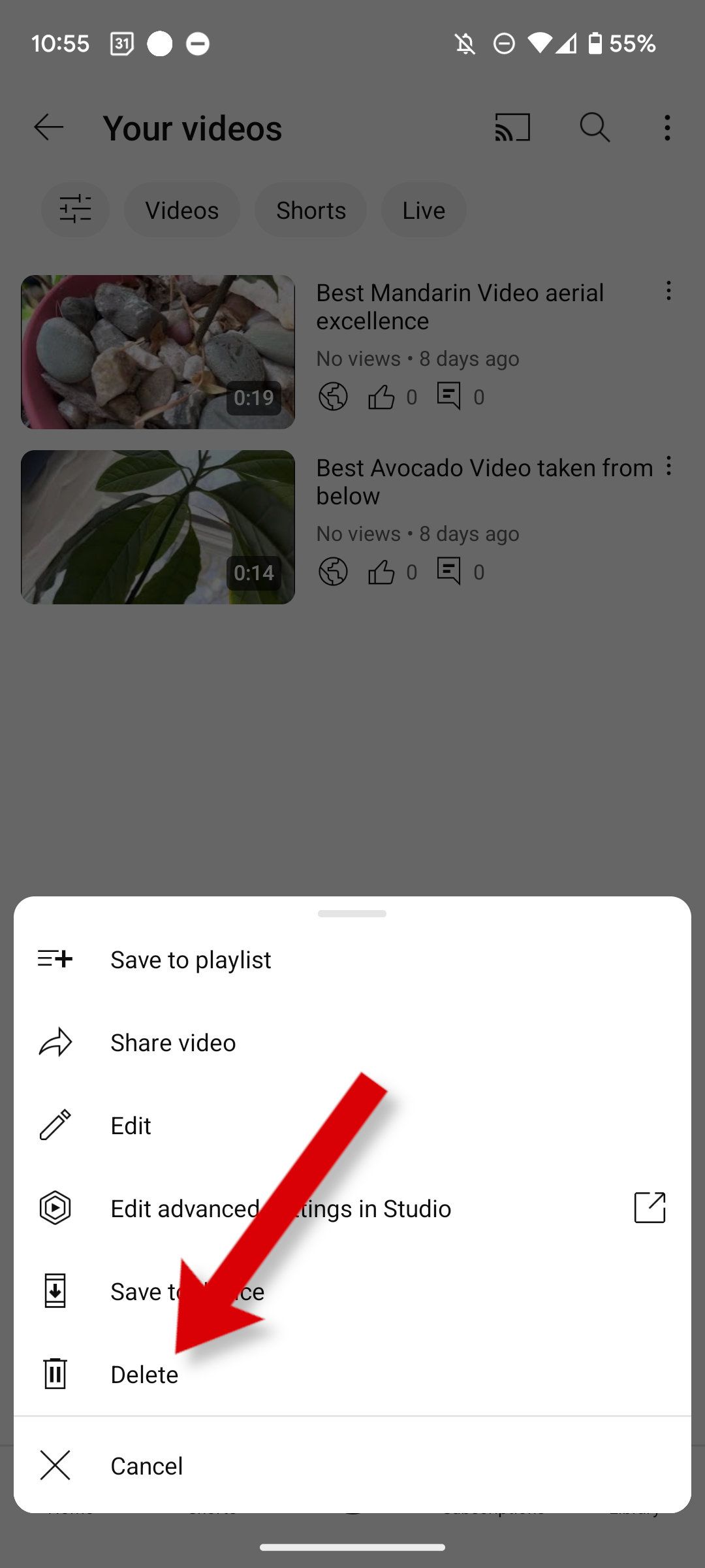 How to quickly delete a YouTube channel