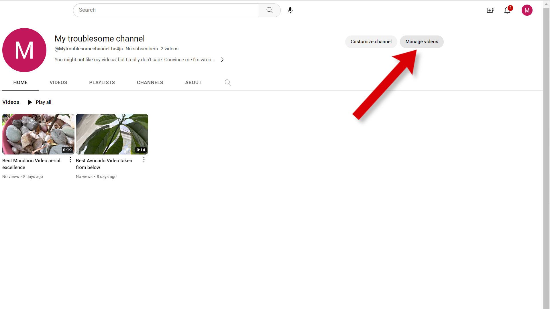 How to quickly delete a YouTube channel