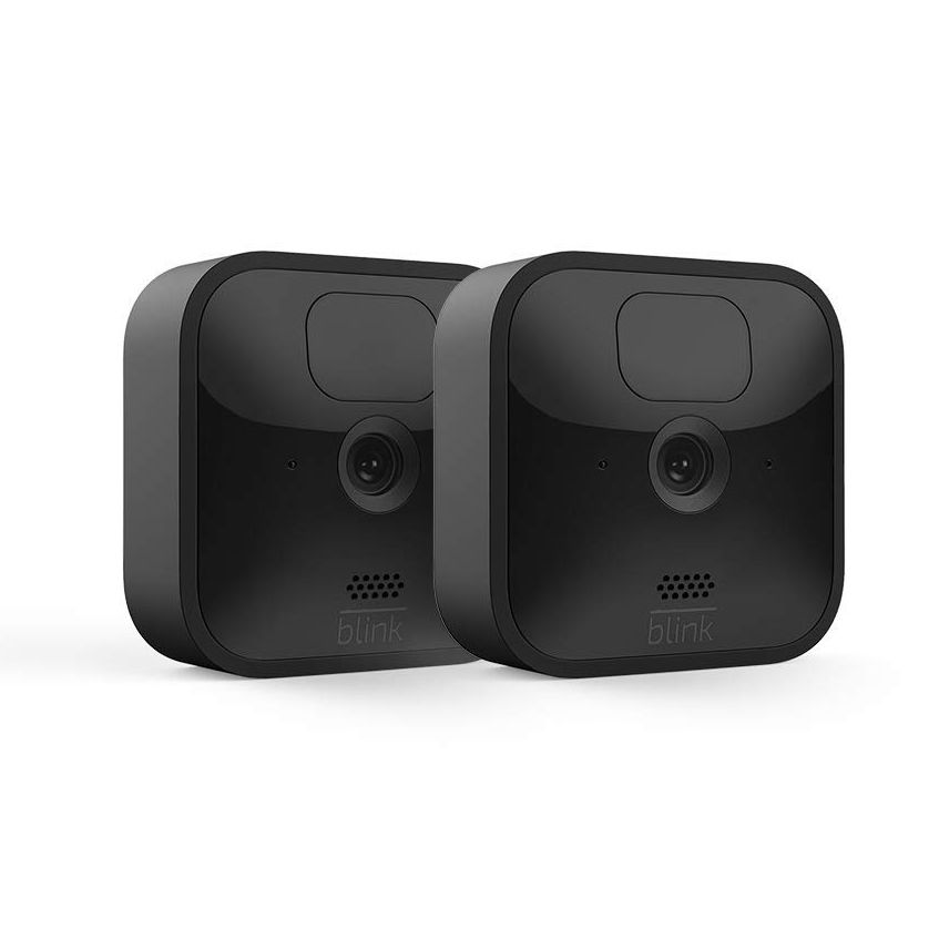 Render of two Blink outdoor cameras blink