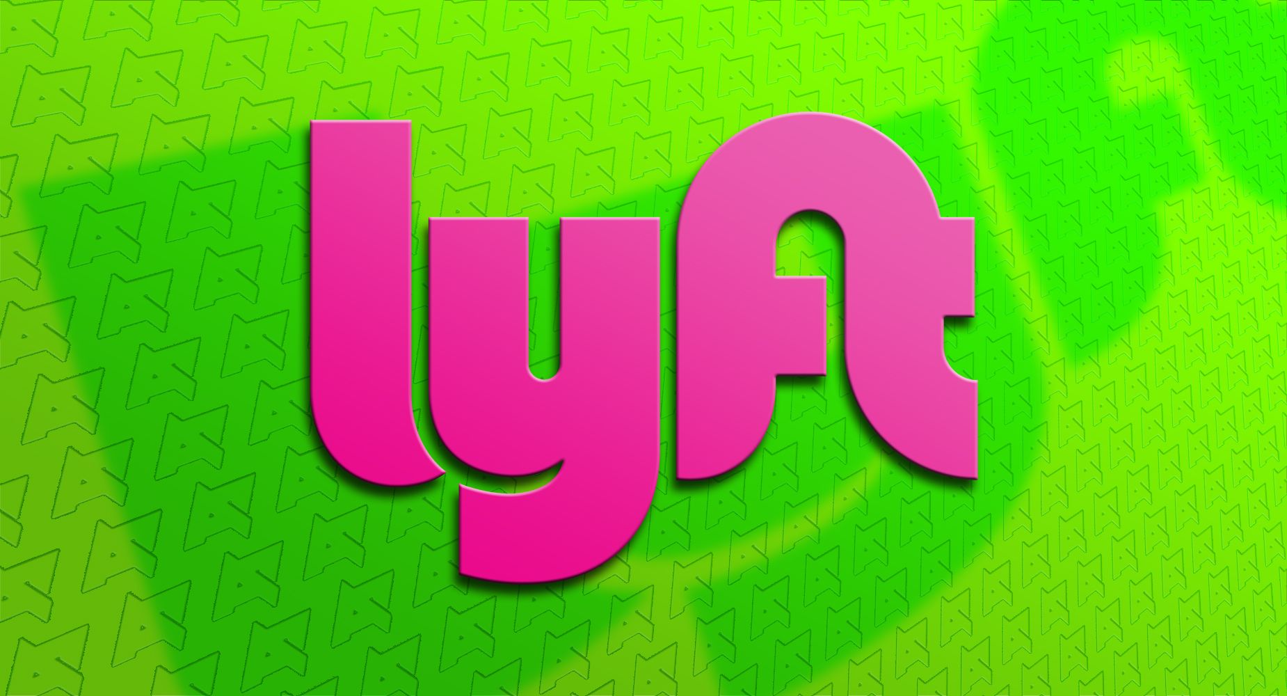 Lyft logo on a green background covered in Android Police logos