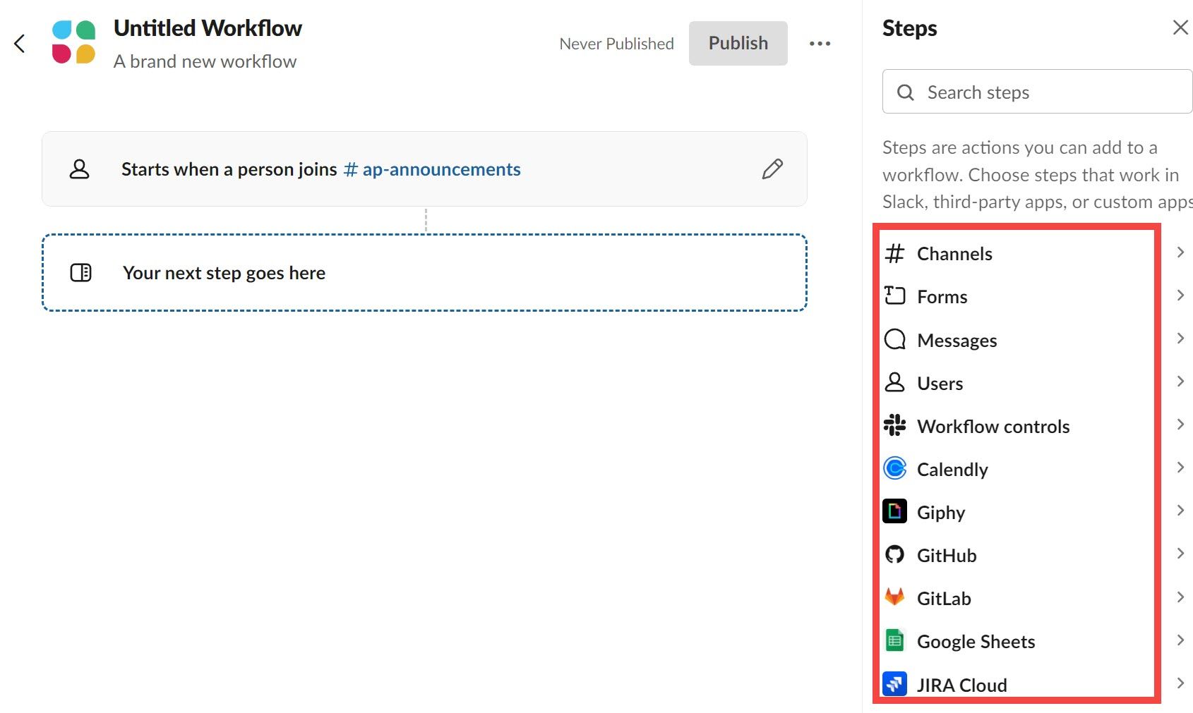 How to create a slack automation