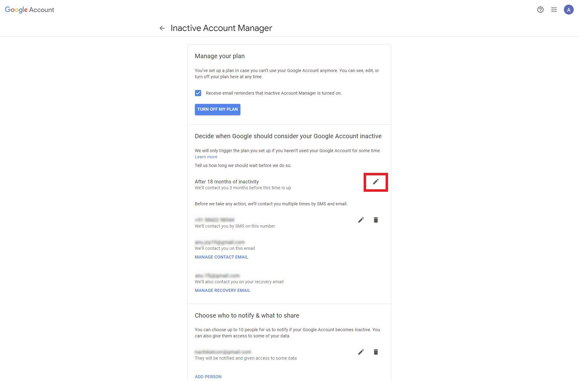 How to set up Google's Inactive Account Manager