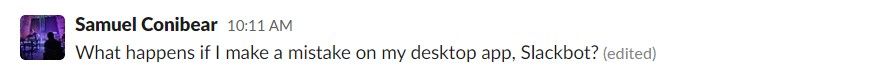 Berhasil mengedit pesan aplikasi desktop Slack