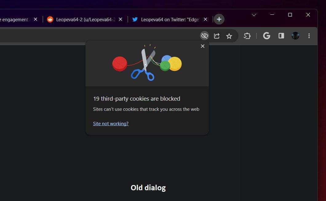 Dialog Google-Chrome-current-cookie-blocker