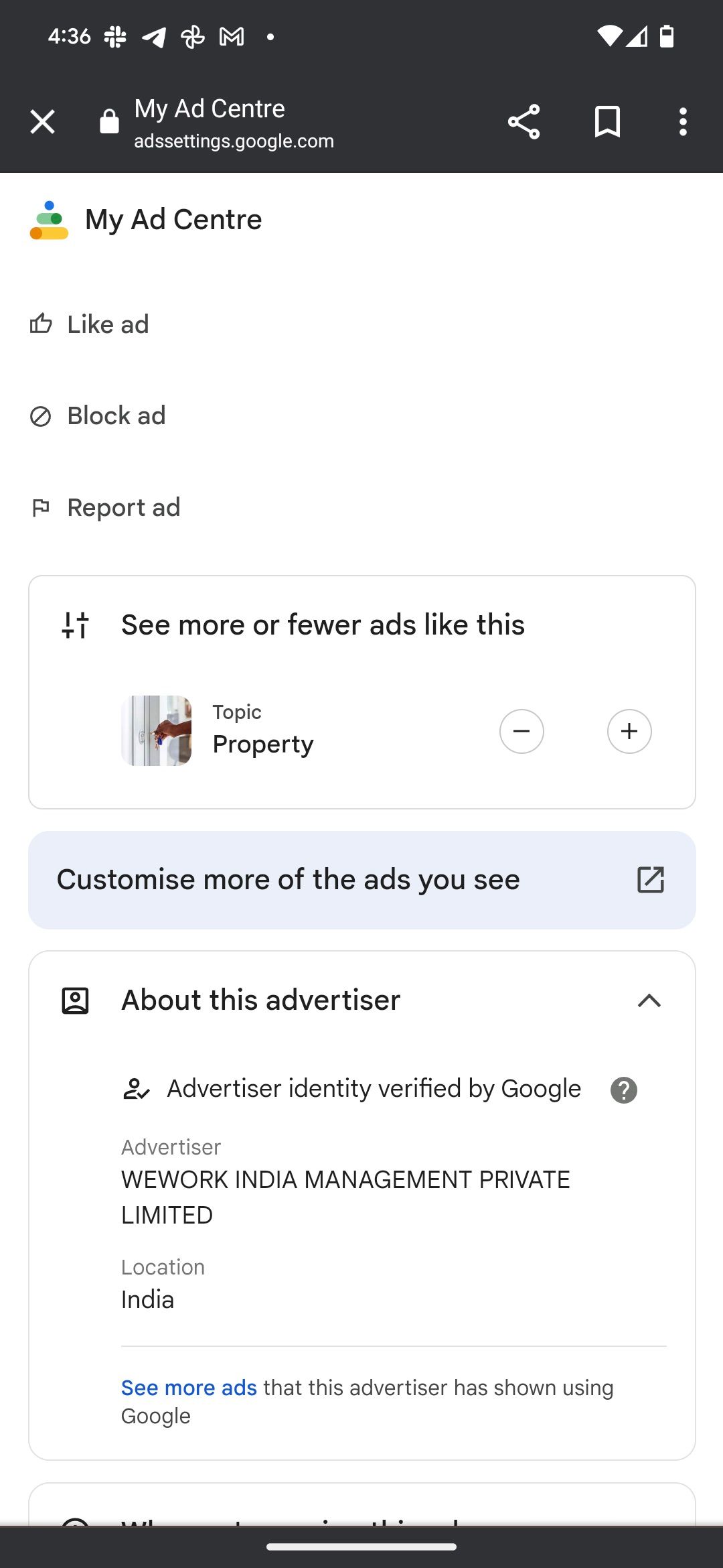 Google Discover - Werbung melden oder blockieren