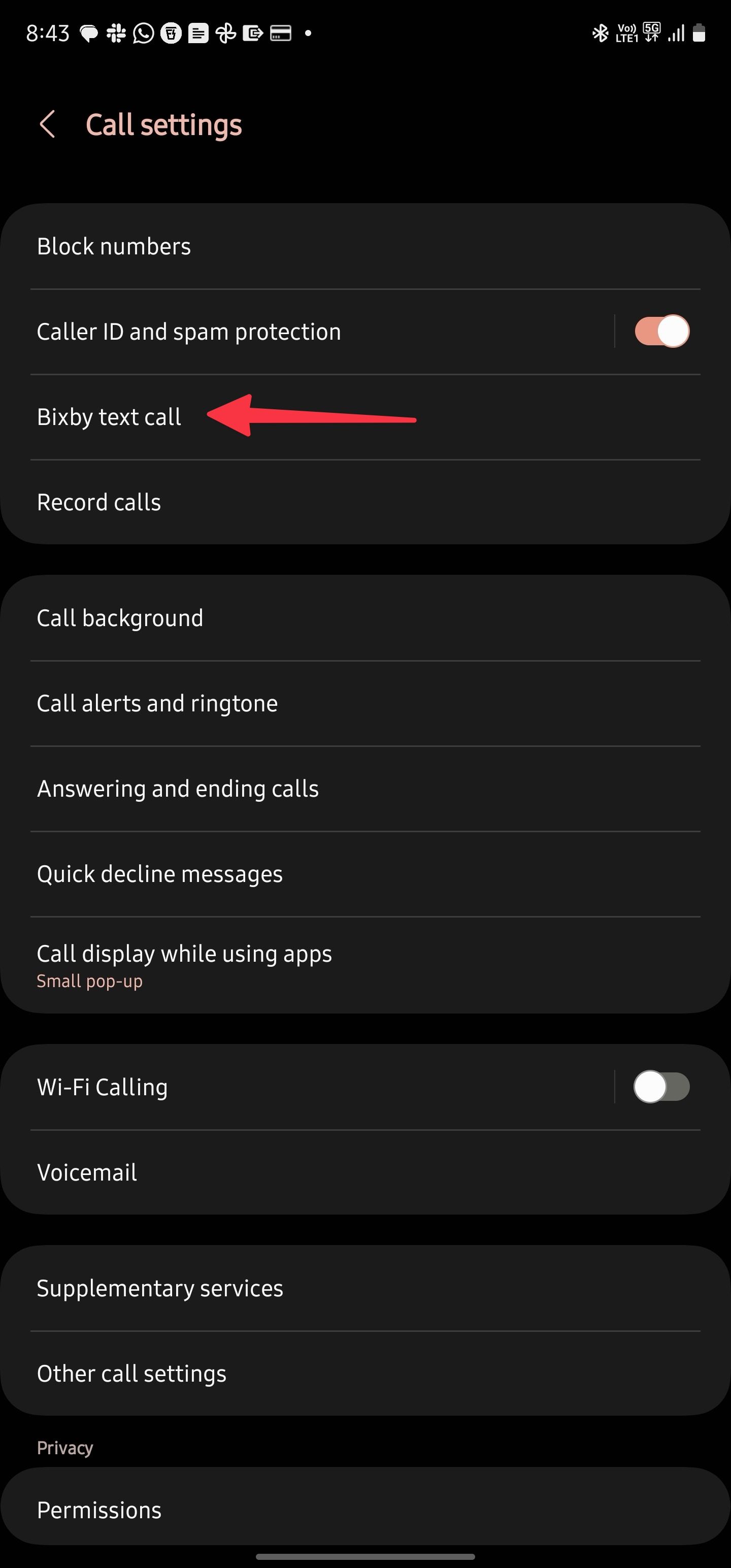 bixby text call on Samsung