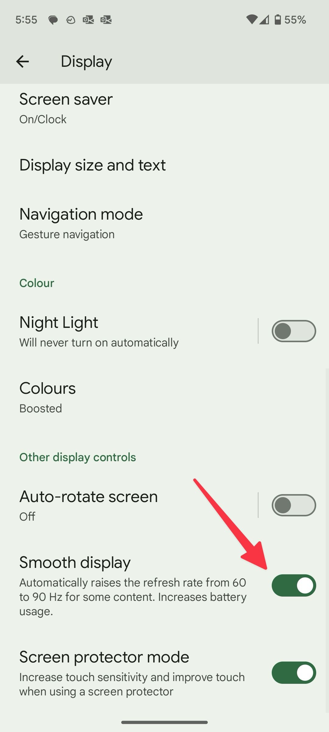 How to change touch sensitivity on Android