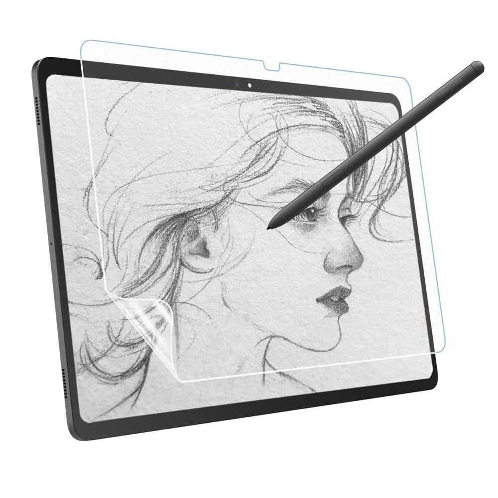 Moko Screen Protector shown over a tablet against a white background