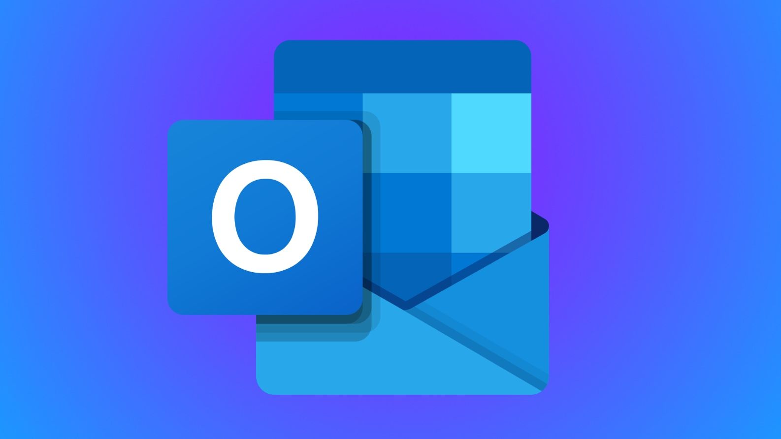 Outlook logo with colored background