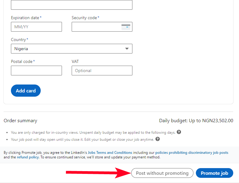 how to post linkedin job