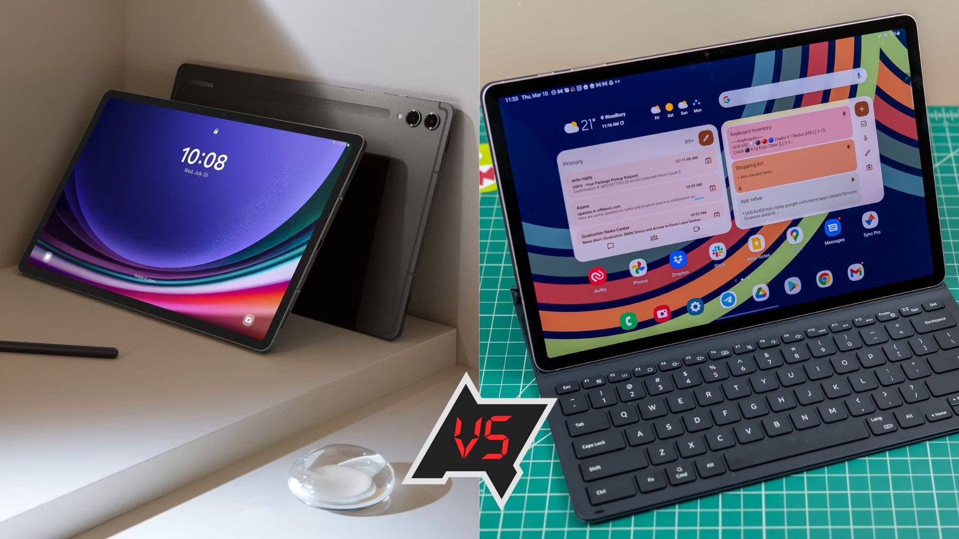 Samsung Galaxy Tab S9+ vs. Galaxy Tab S8+ Iterative changes