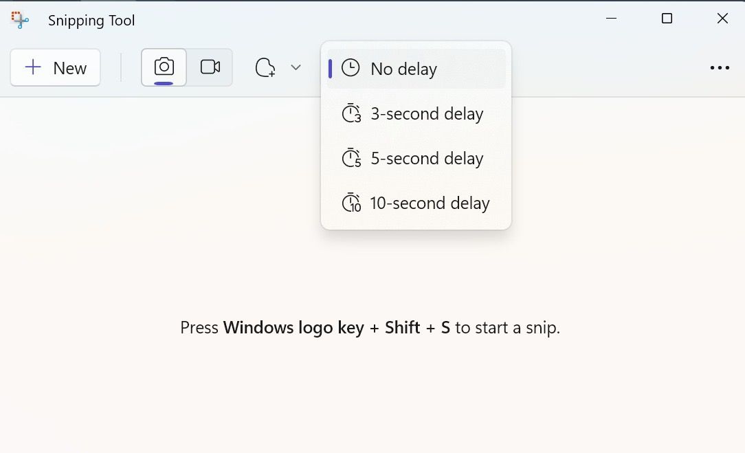 snipping tool time delay