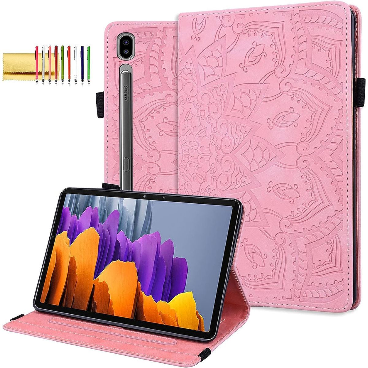 Techcircle Folio Case for Galaxy Tab S9 Ultra pictured at many angles