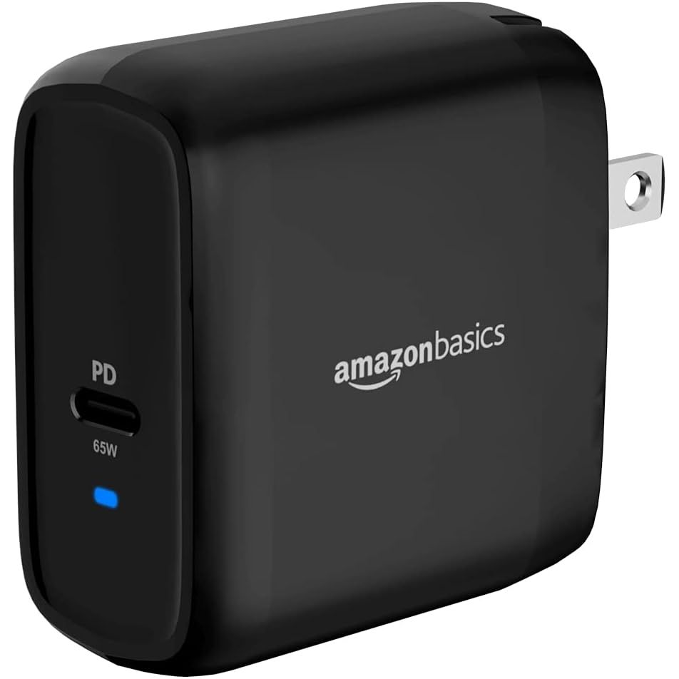 Render of the Amazon Basics 65W GaN charger 