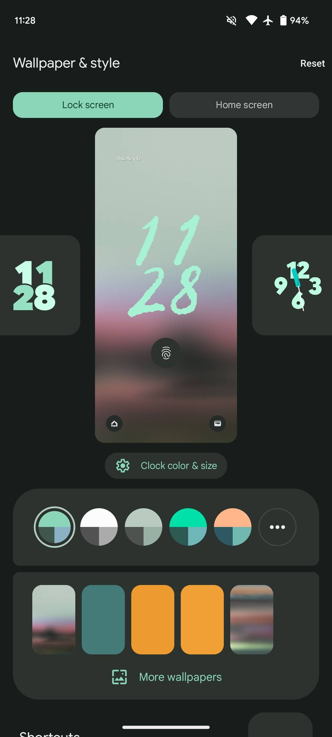 Android 13 Beta 3 Clock Face