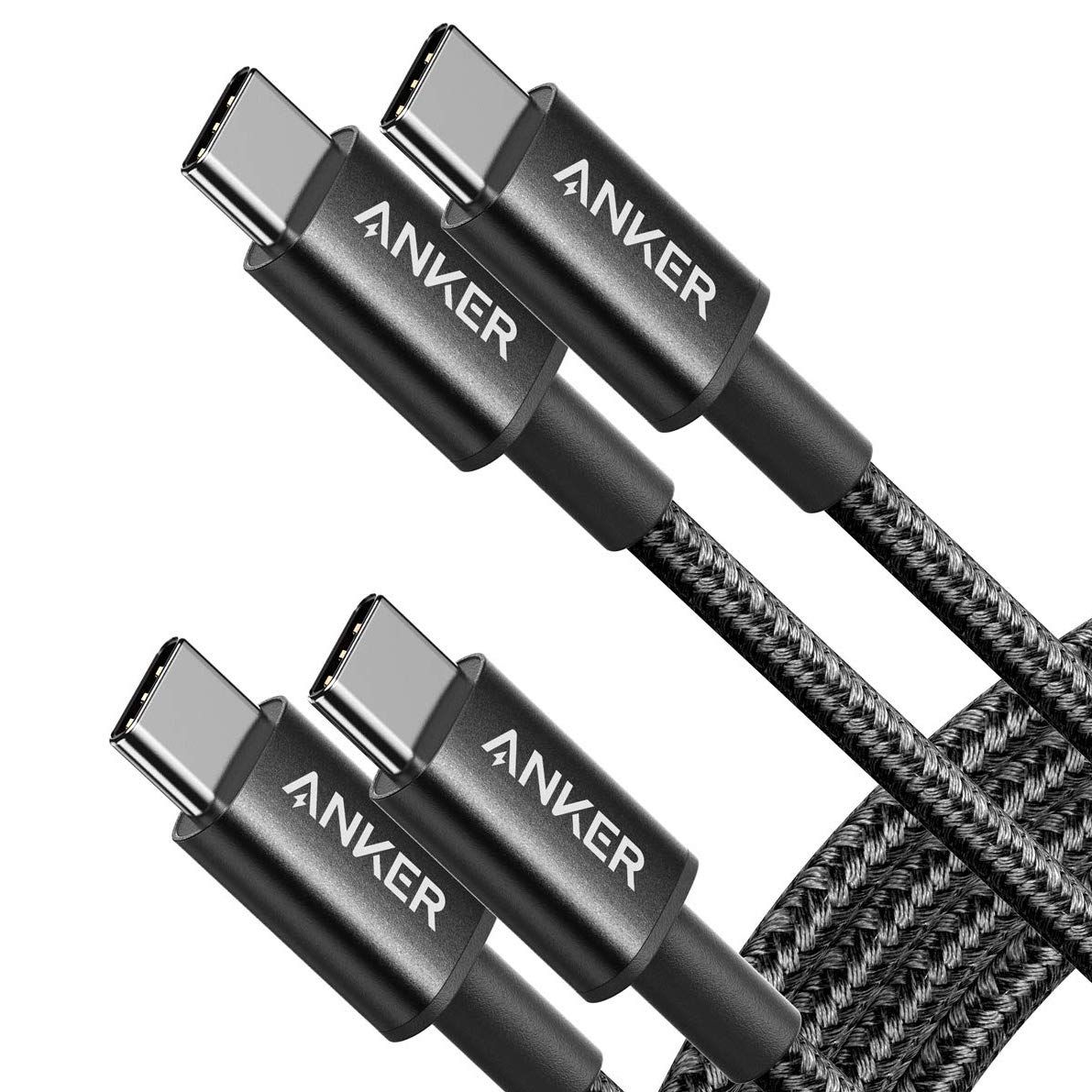 Anker USB-C Charging Cables pointing upwards