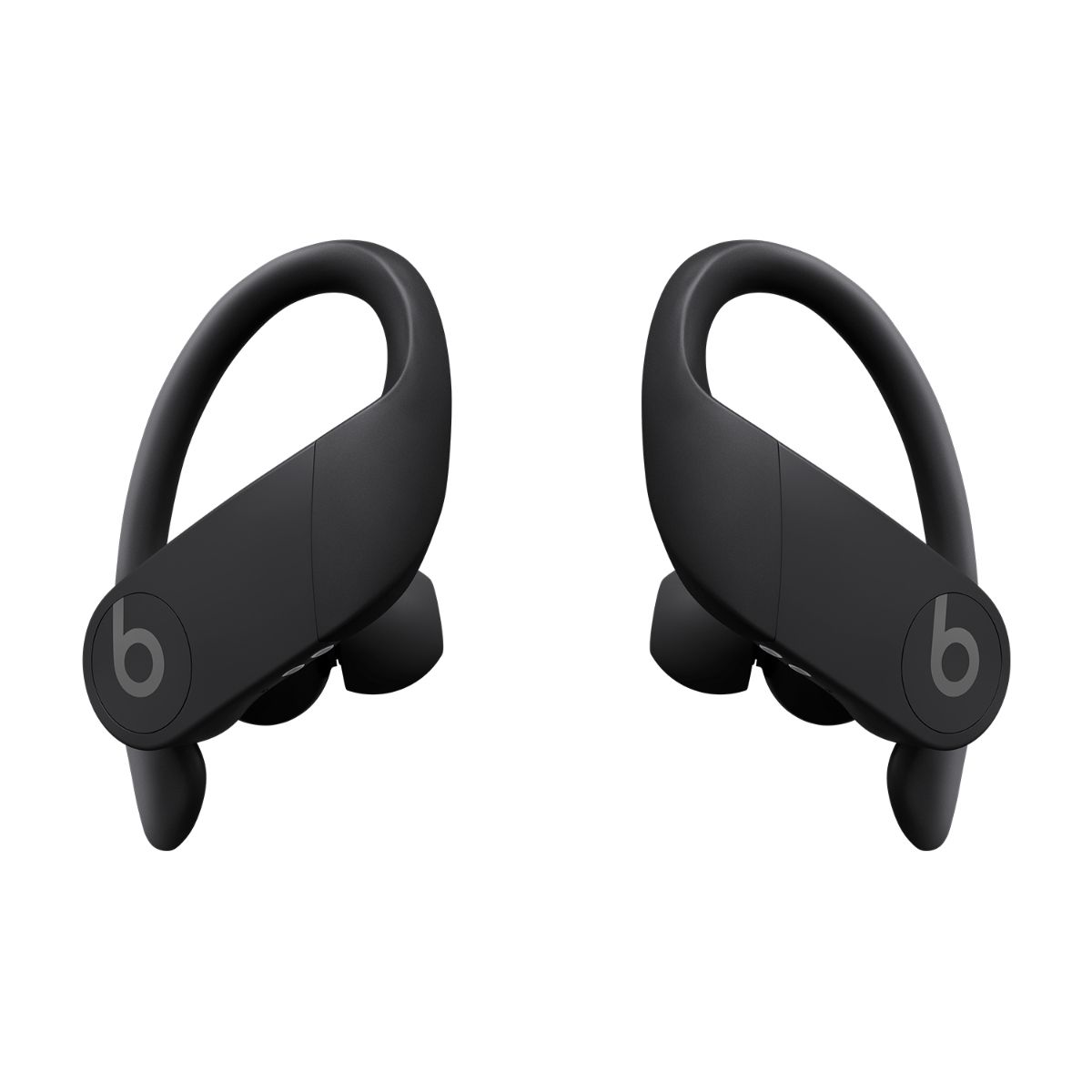 Beats powerbeats pro earbuds positioned next to one another