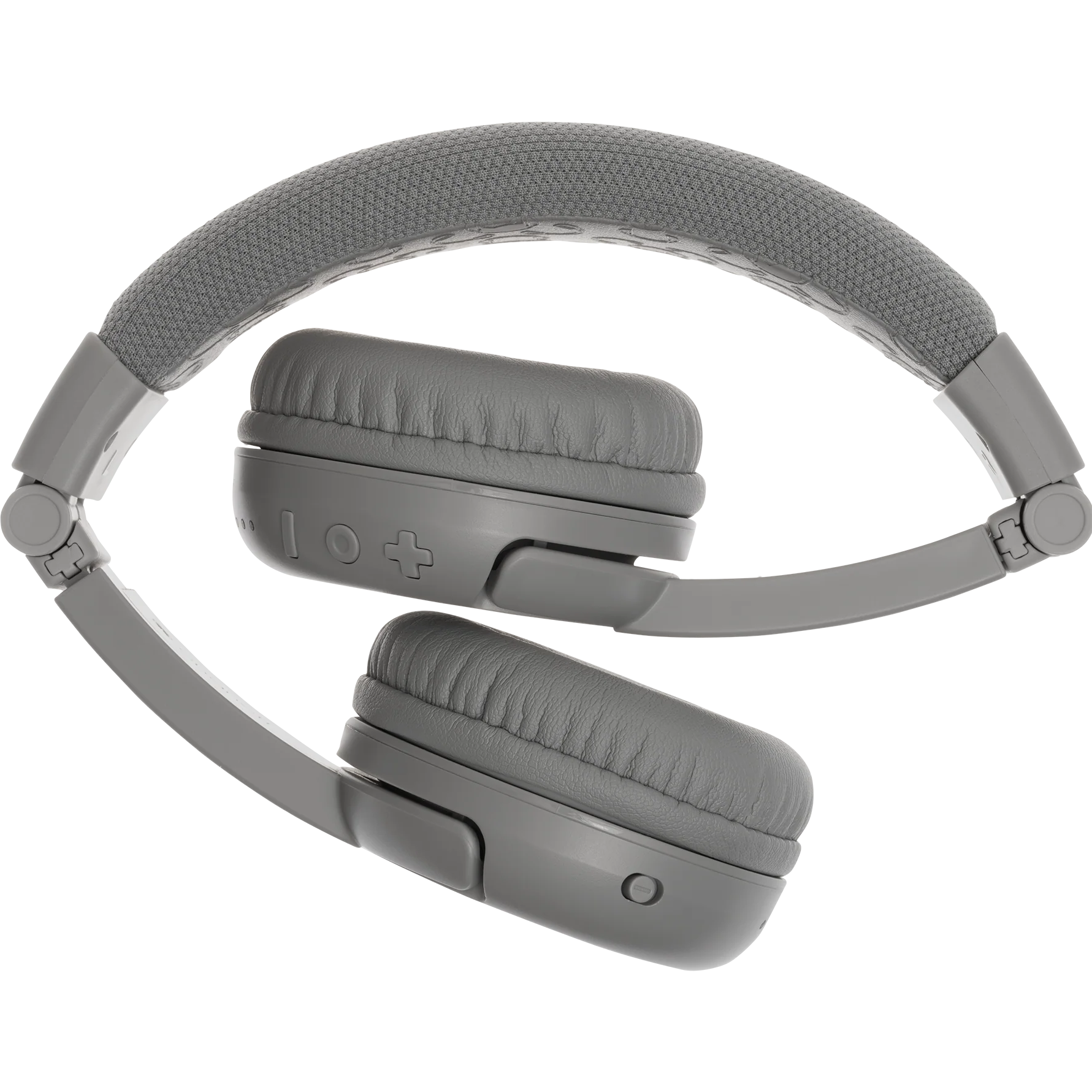 BuddyPhones Plus headphones folded on a white background