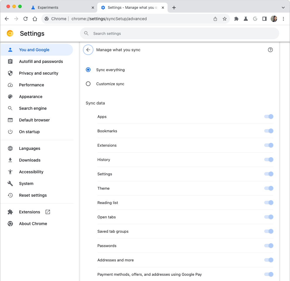 chrome-117-tab-community-sync