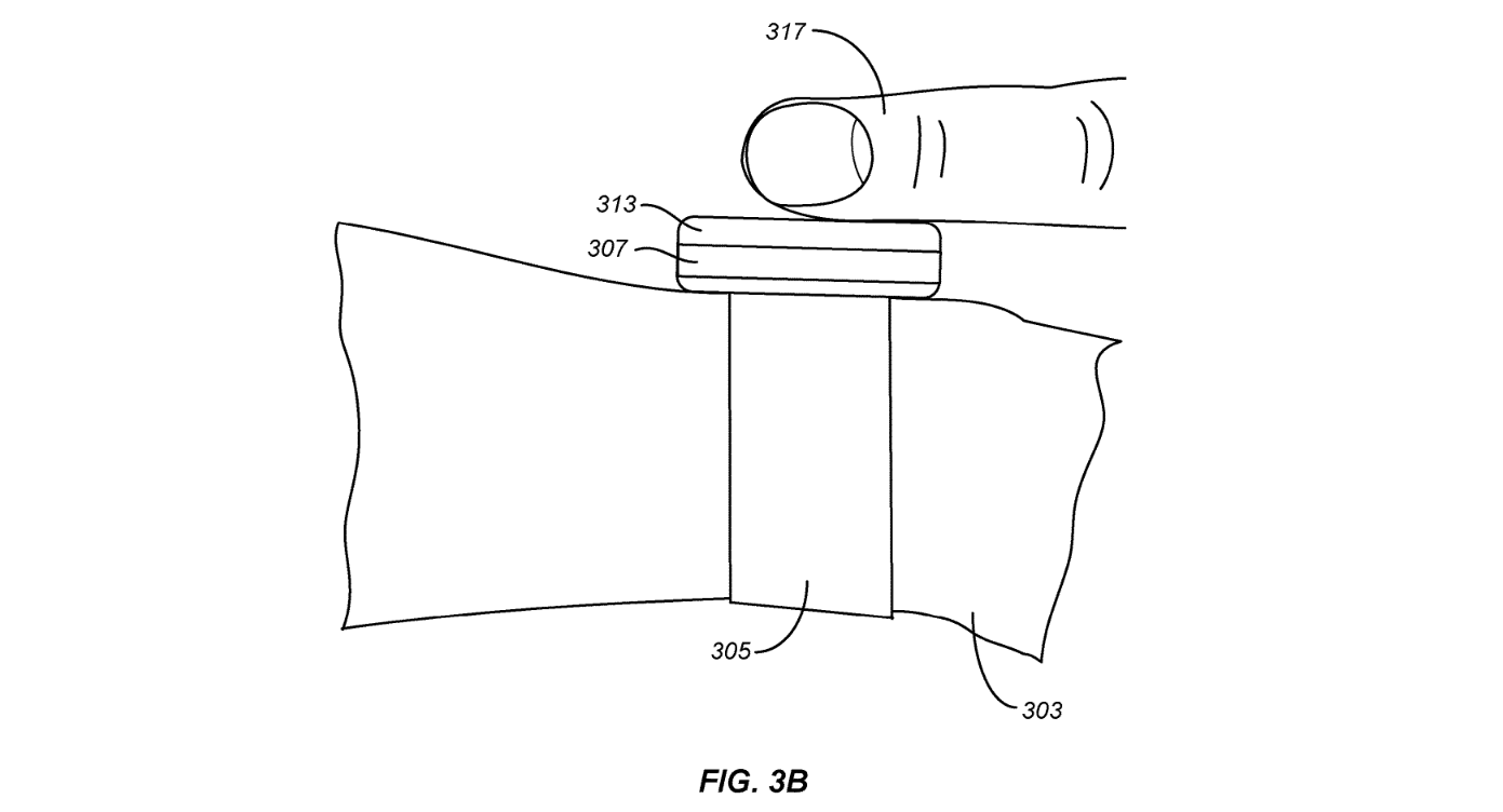 Image for a smartwatch interface from a patent filed by Fitbit