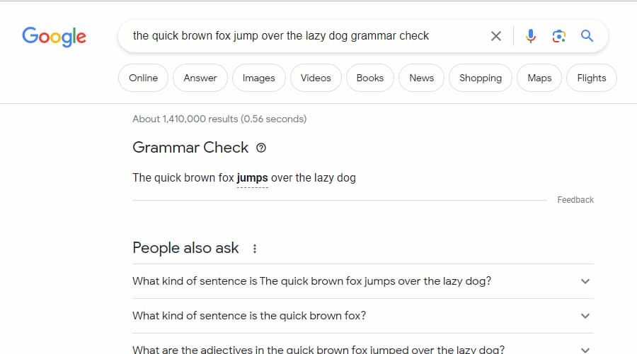 Google-grammar-take a look at