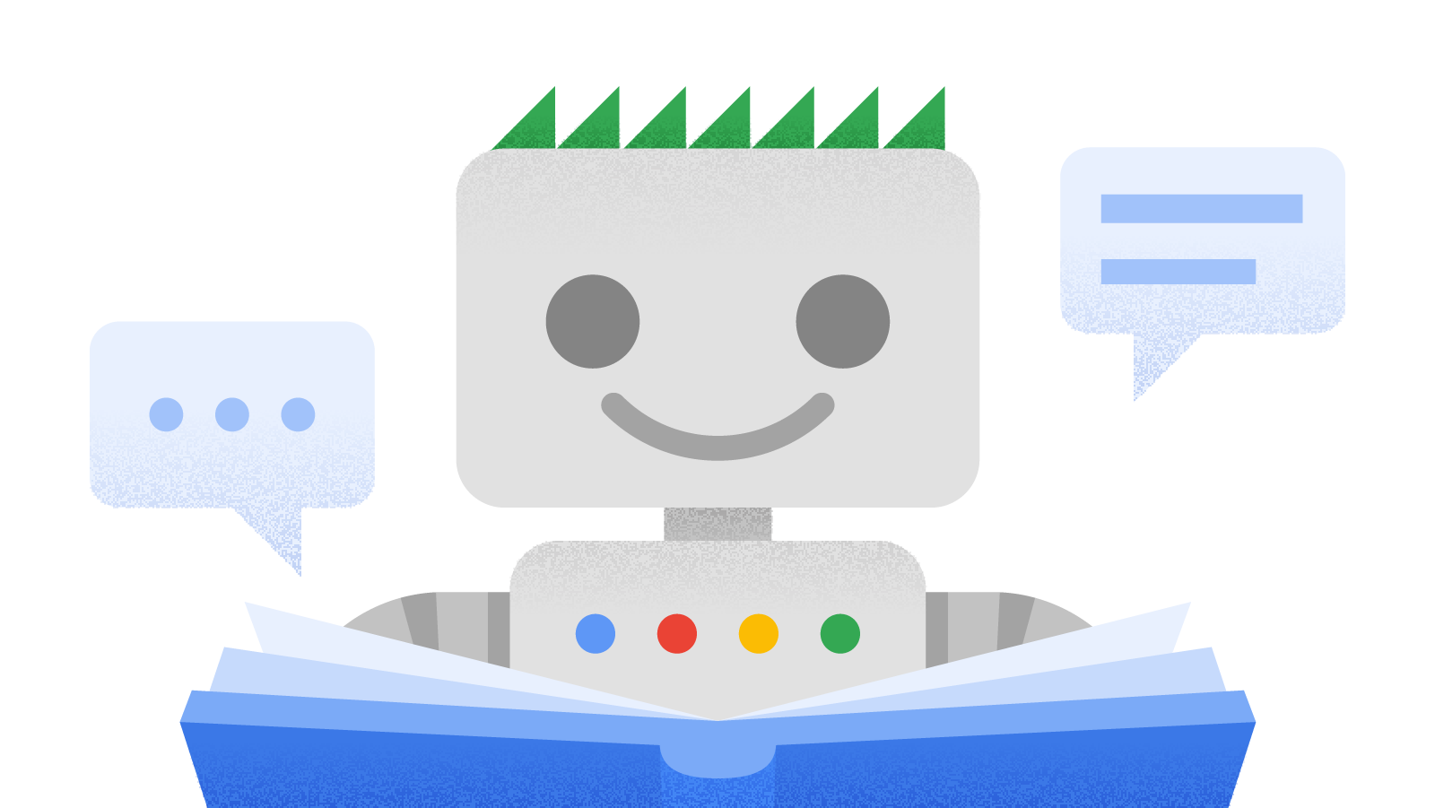 Robot illustration for Google developers.