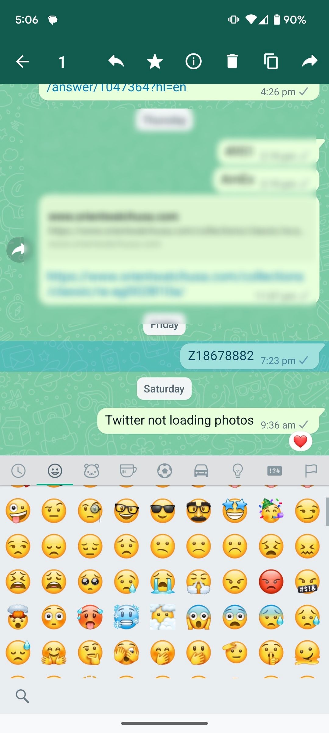 emoji panel in WhatsApp