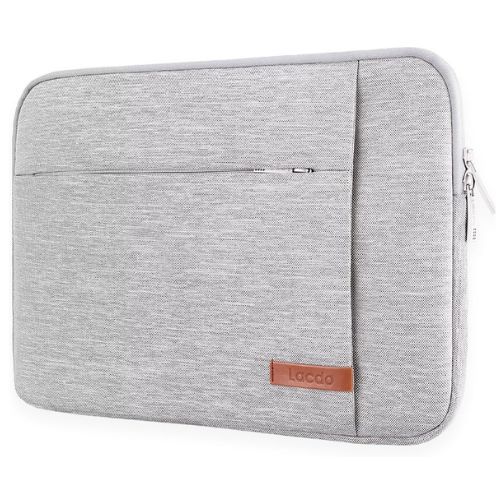 Grey Lacdo Chromebook case with zippered pouches