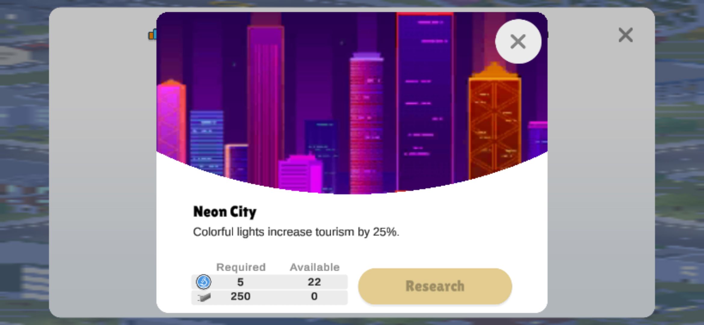 Pocket City 2 Neon City research