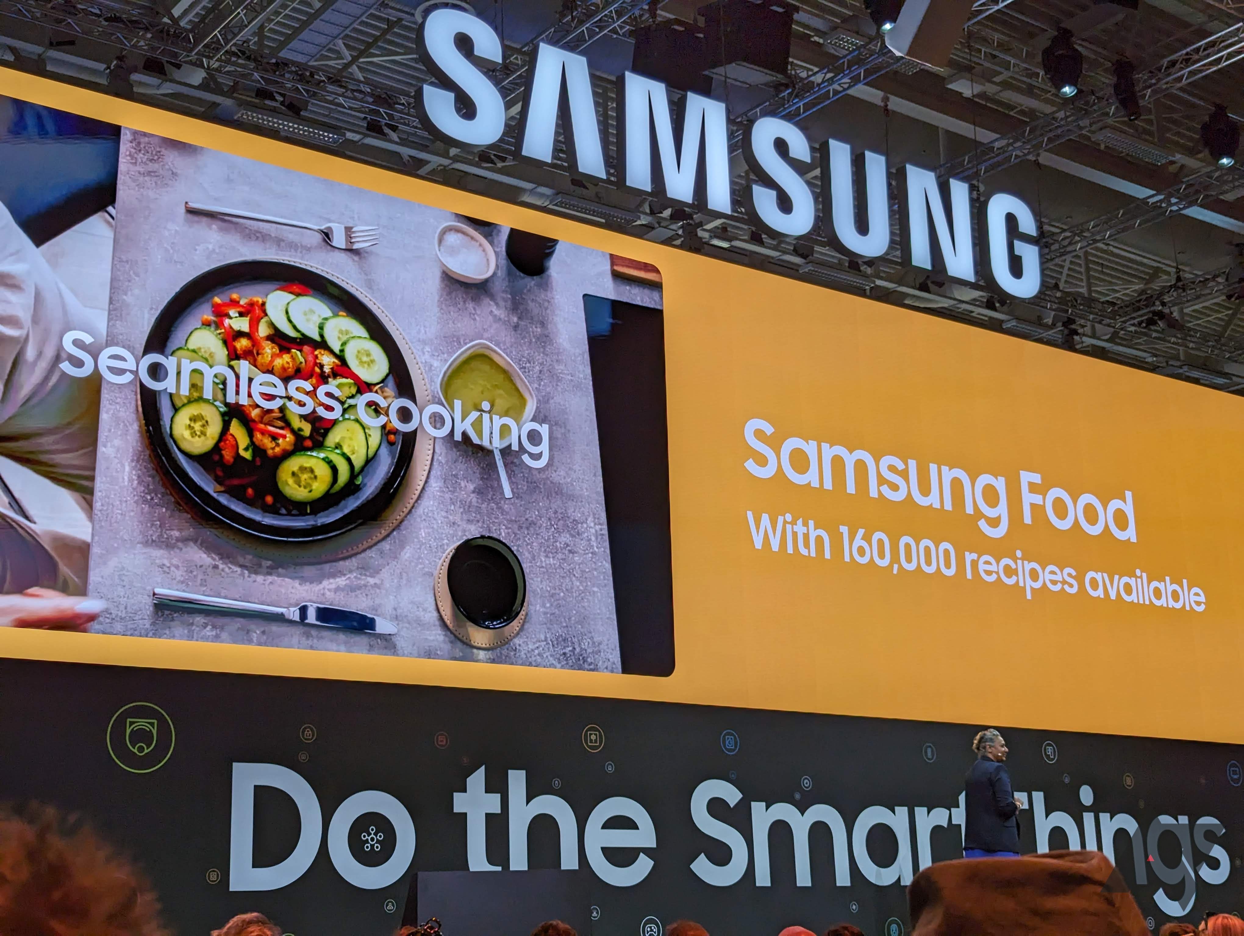 Samsung Meals banner on IFA stage