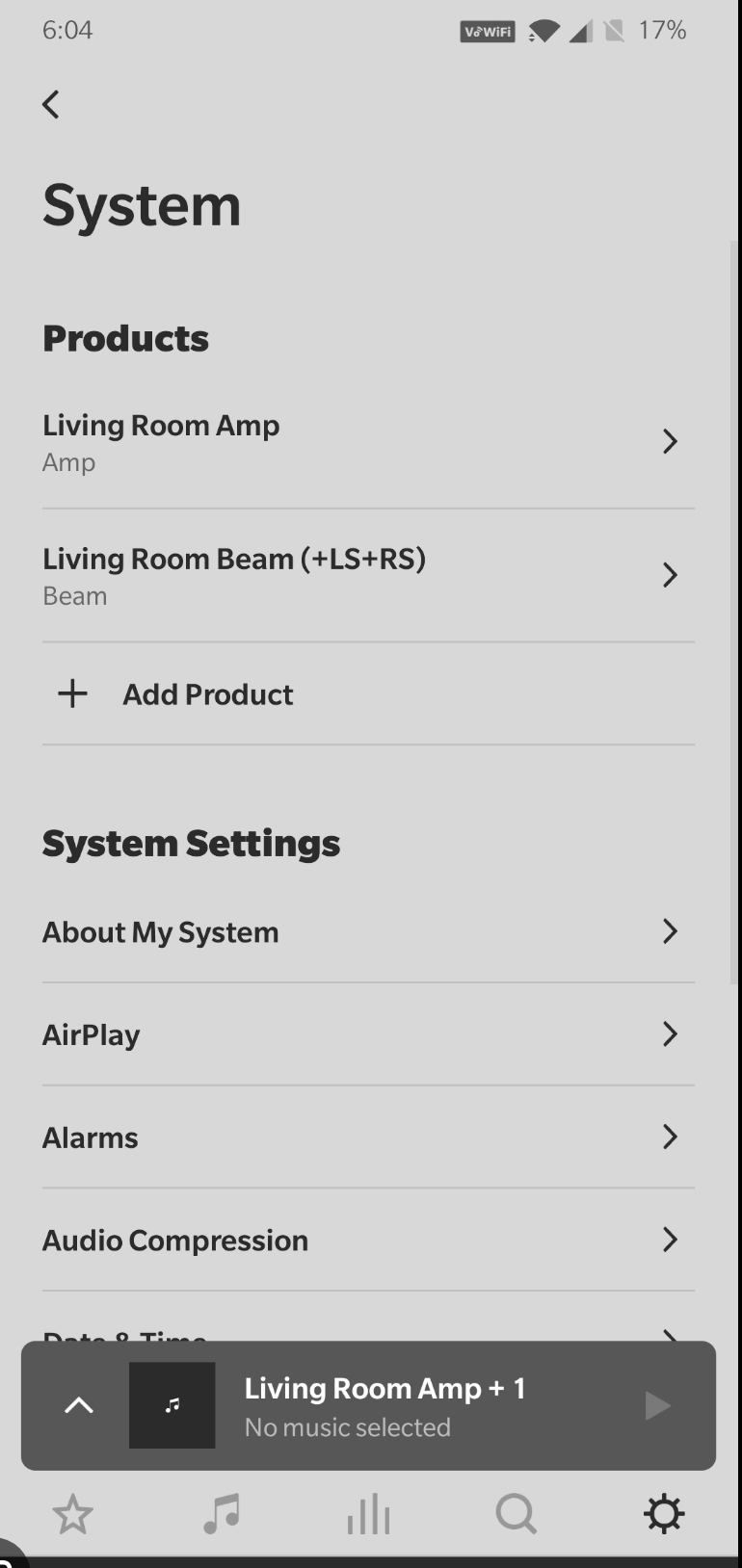 Option to add a new product in Sonos System.