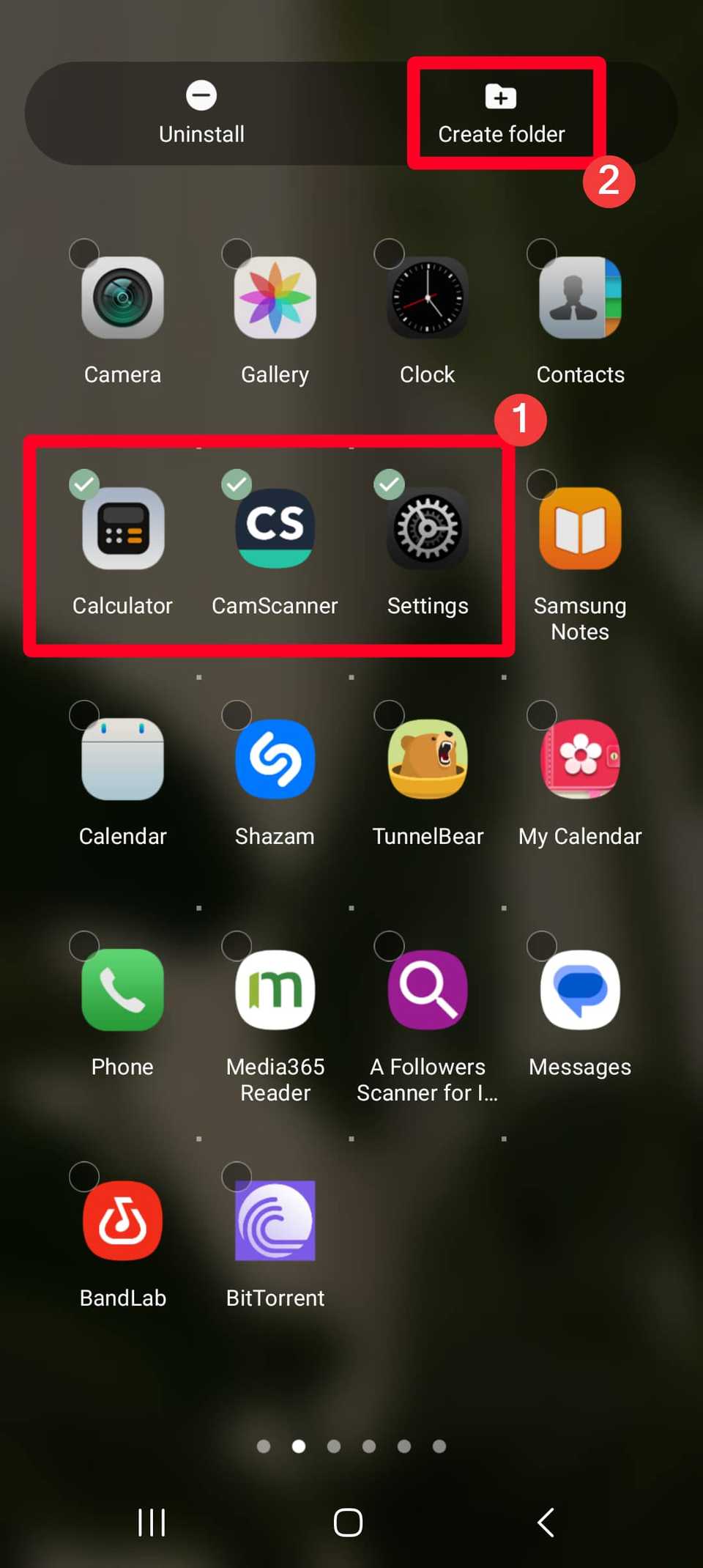 How to arrange apps on Android
