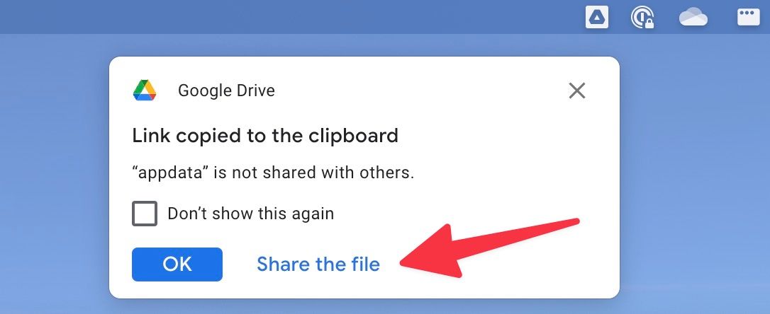 share Google Drive files