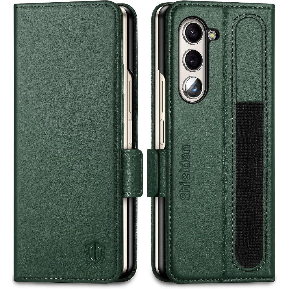 Shieldon Leather Wallet with S Pen Slot for Galaxy Z Fold 5