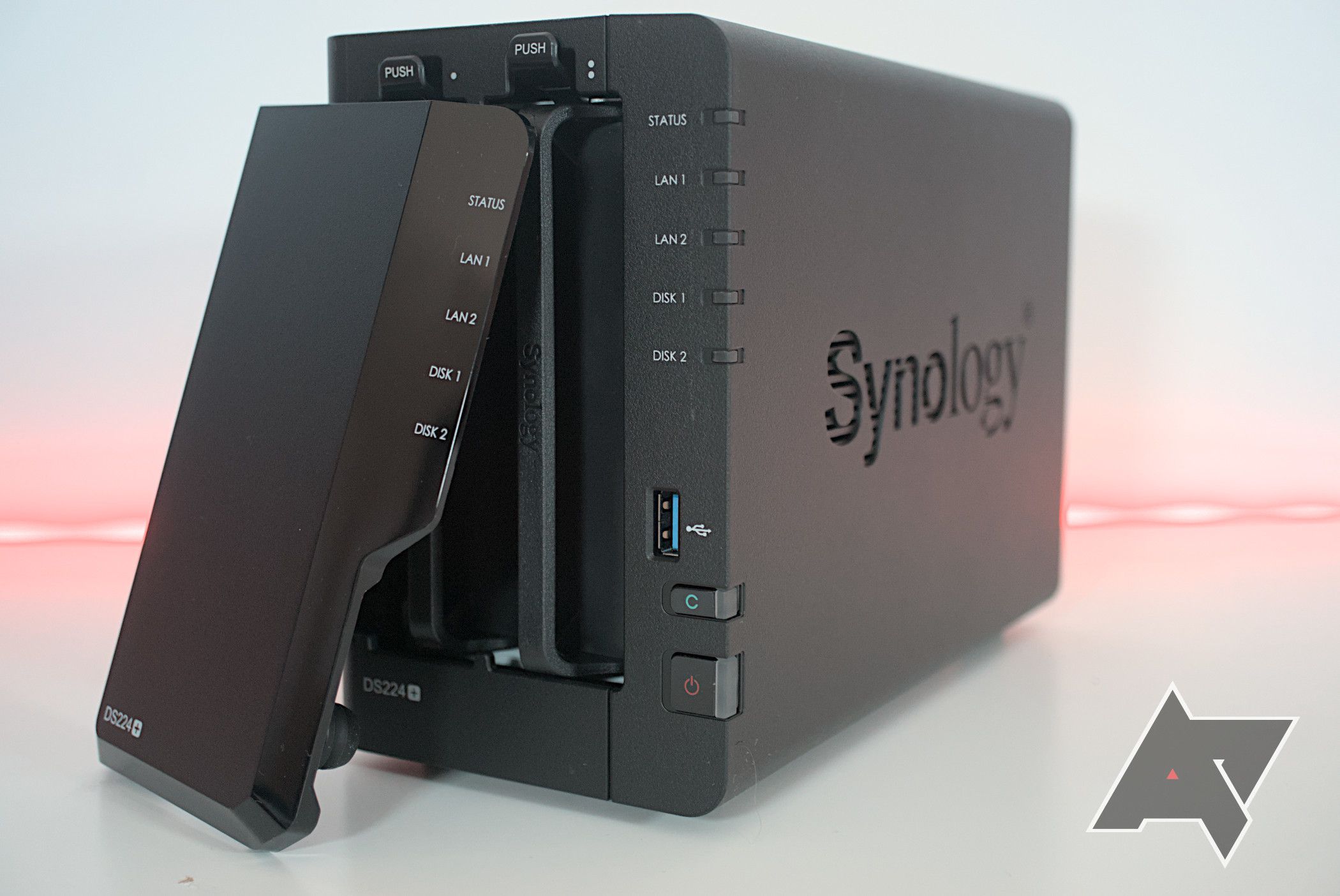 The front of the Synology DiskStation DS224+