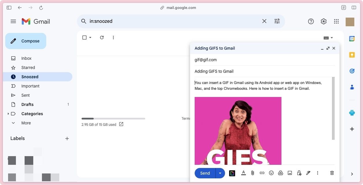 GIF added to Gmail