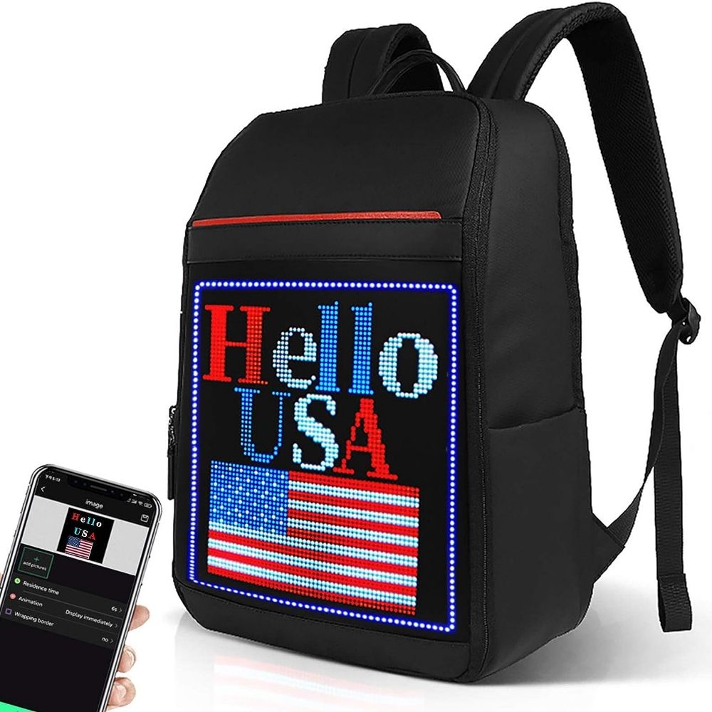 welaso bluetooth led smooth backpack