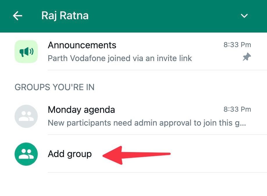 add group to WhatsApp community