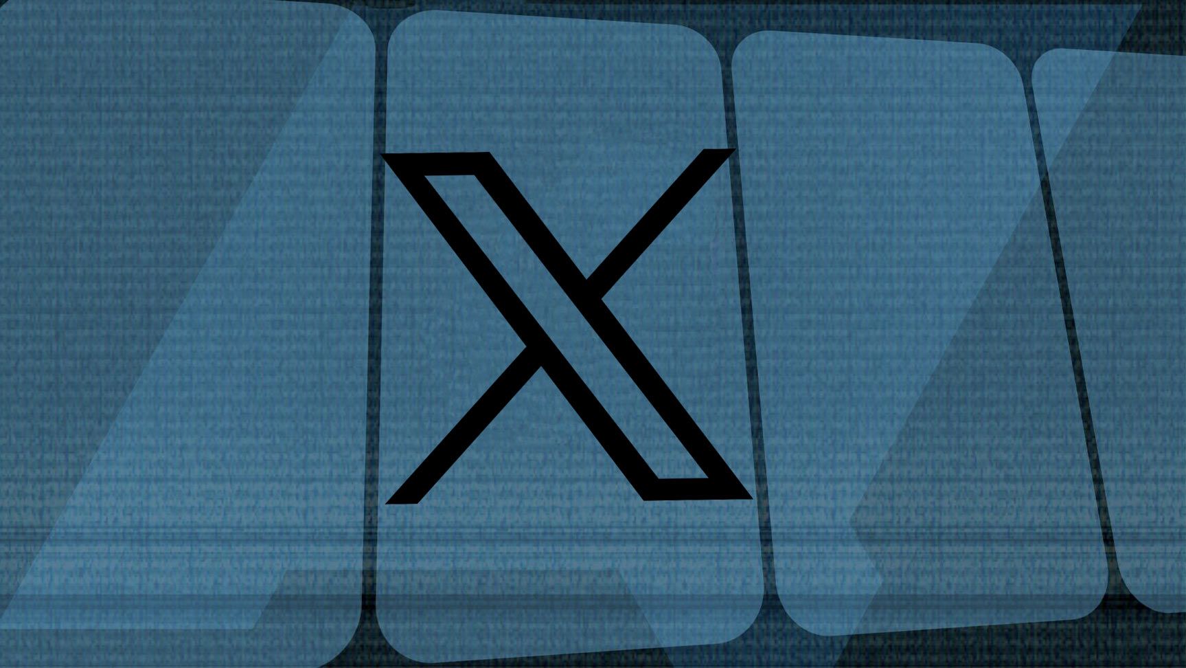 The X social media icon against an indigo background