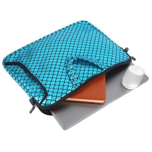 YOUDA laptop carrying case in turqoise mermaid sample