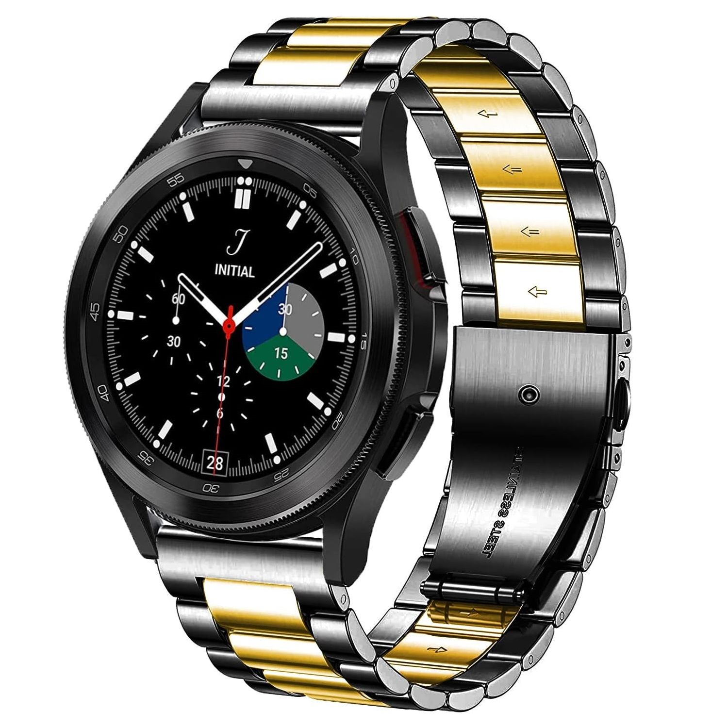 Dealele Galaxy Watch 5 Band and watch positioned at an angle