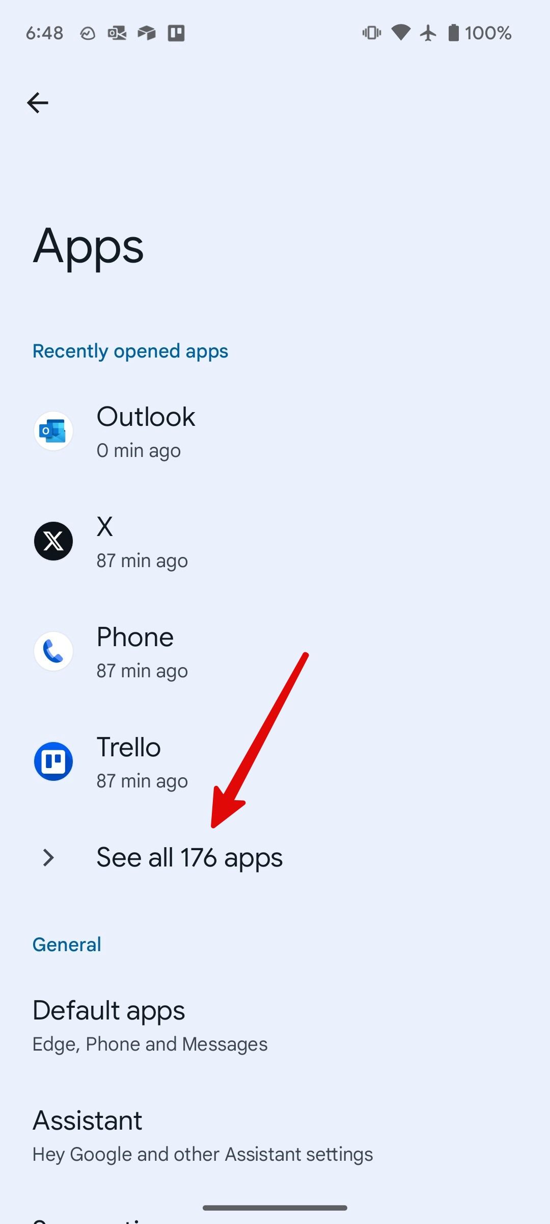 see all apps on Pixel