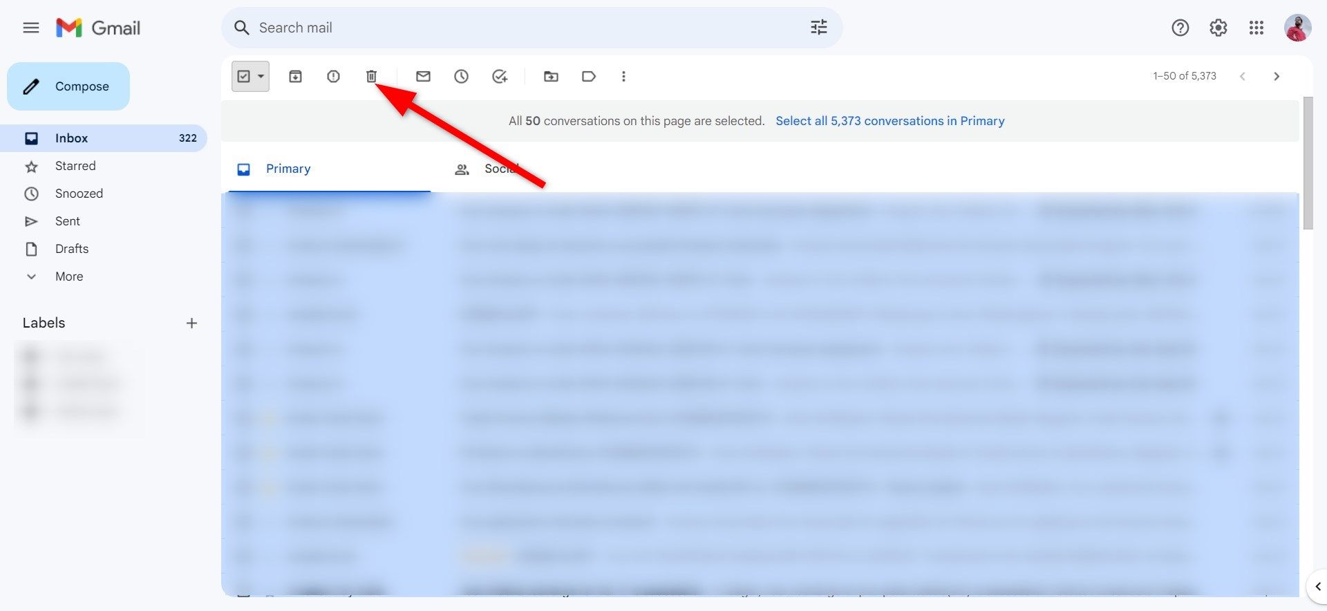 Gmail how to mass delete old email messages