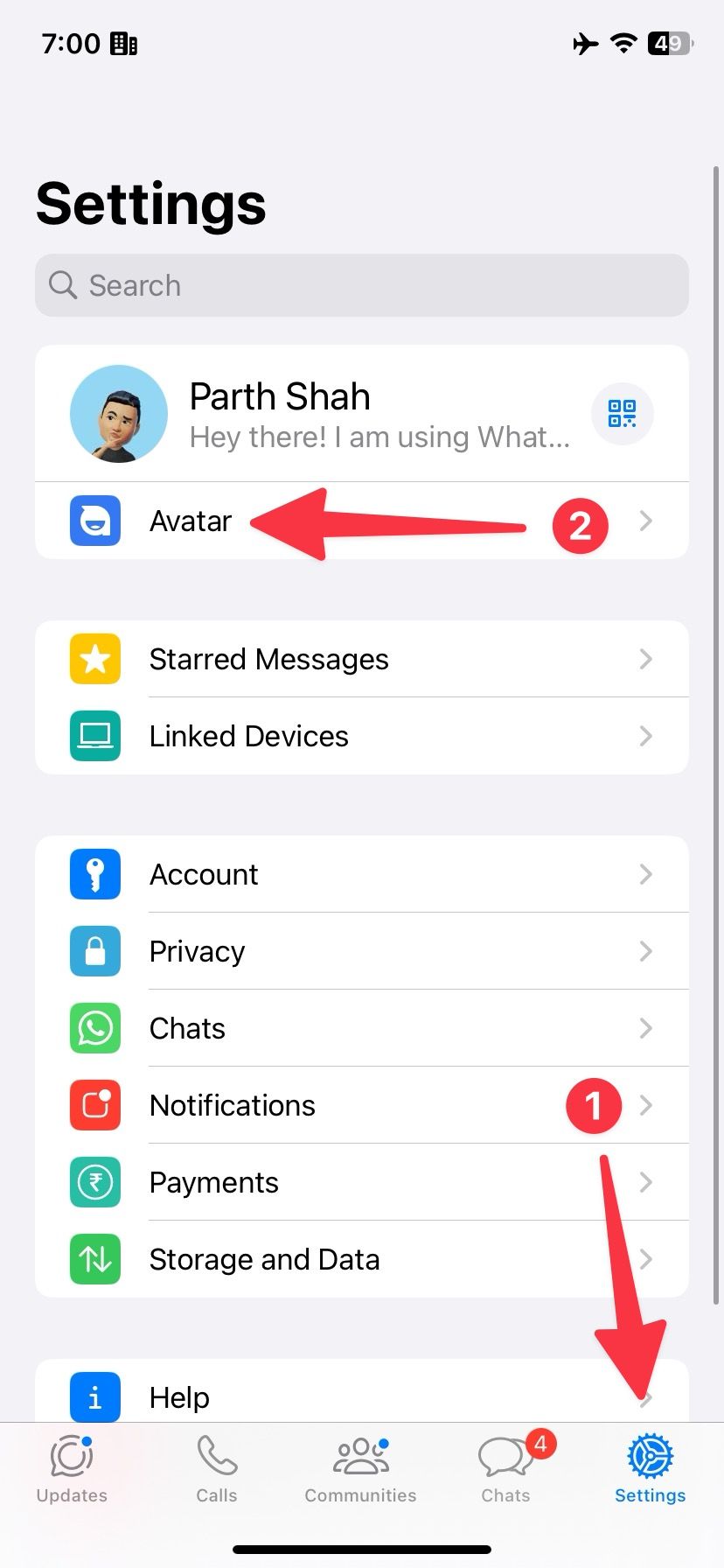 How to create WhatsApp avatars