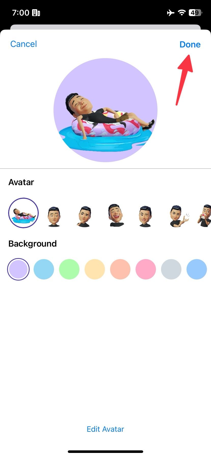 set WhatsApp avatar as profile photo